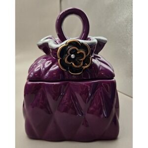 Cookie/Candy Jar David's Cookies Purple Vintage Collectable Purse